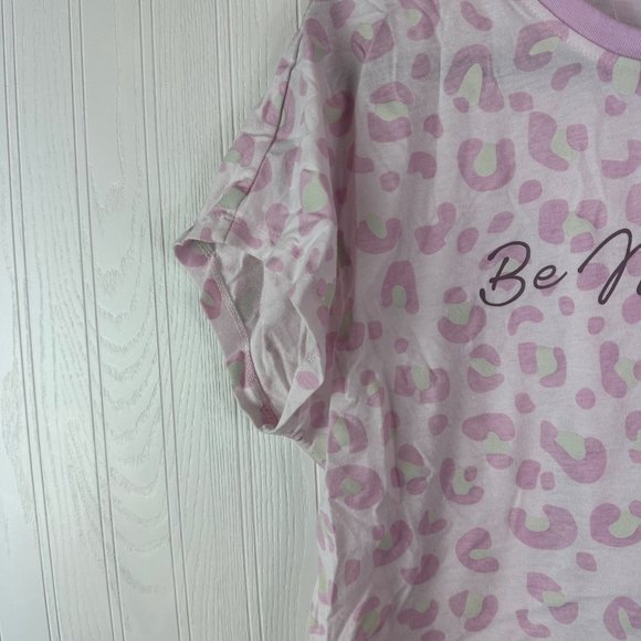 Disney Minnie Mouse Leopard Print Short Sleeve Tee size XL Pink - Picture 4 of 4